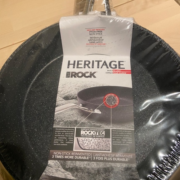 Heritage The Rock Frying Pan, Non-stick, Dishwasher & Oven Safe, Black, 2-pk, 26 - Picture 3 of 3